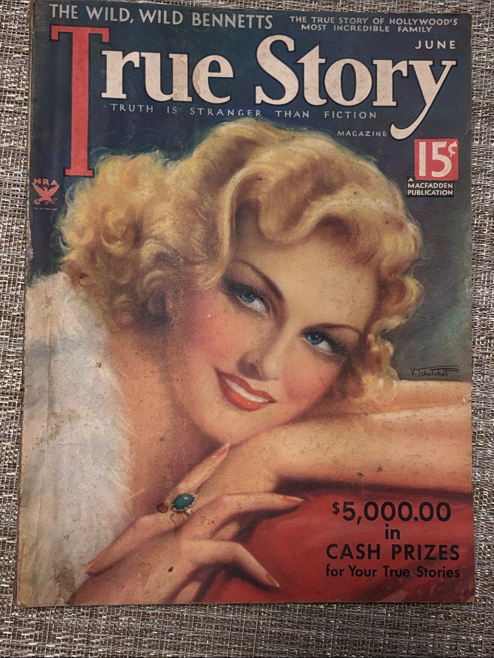 Vintage 1934 June True Story magazine